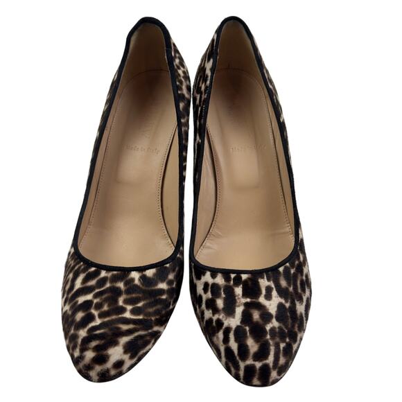 J. Crew Collection Made In Italy Animal Leopard Calf Hair Wedge Pump Women's 8.5 - Picture 2 of 10